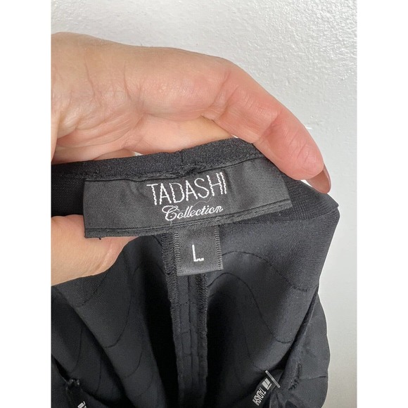 NEW Tadashi Collection Black Tiered Midi Skirt L Pencil Straight Cocktail Large - Picture 7 of 12